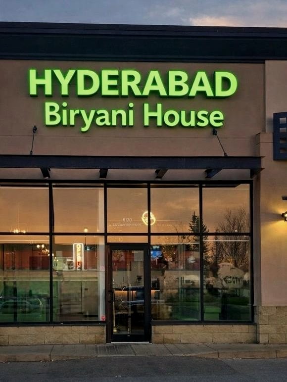 Hyderabad Biryani House Calgary exterior at Sunridge Power Centre